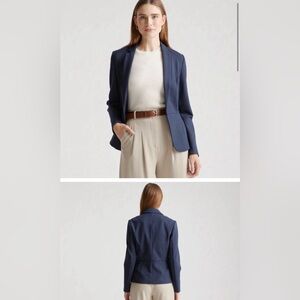 Quince Ultra-Stretch Ponte Blazer, Navy